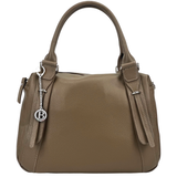 Nagy méretű női táska természetes bőrből – világosbarna