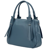 Nagy méretű női táska természetes bőrből – kék