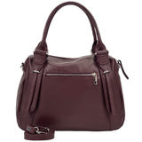 Nagy méretű női táska természetes bőrből – bordó