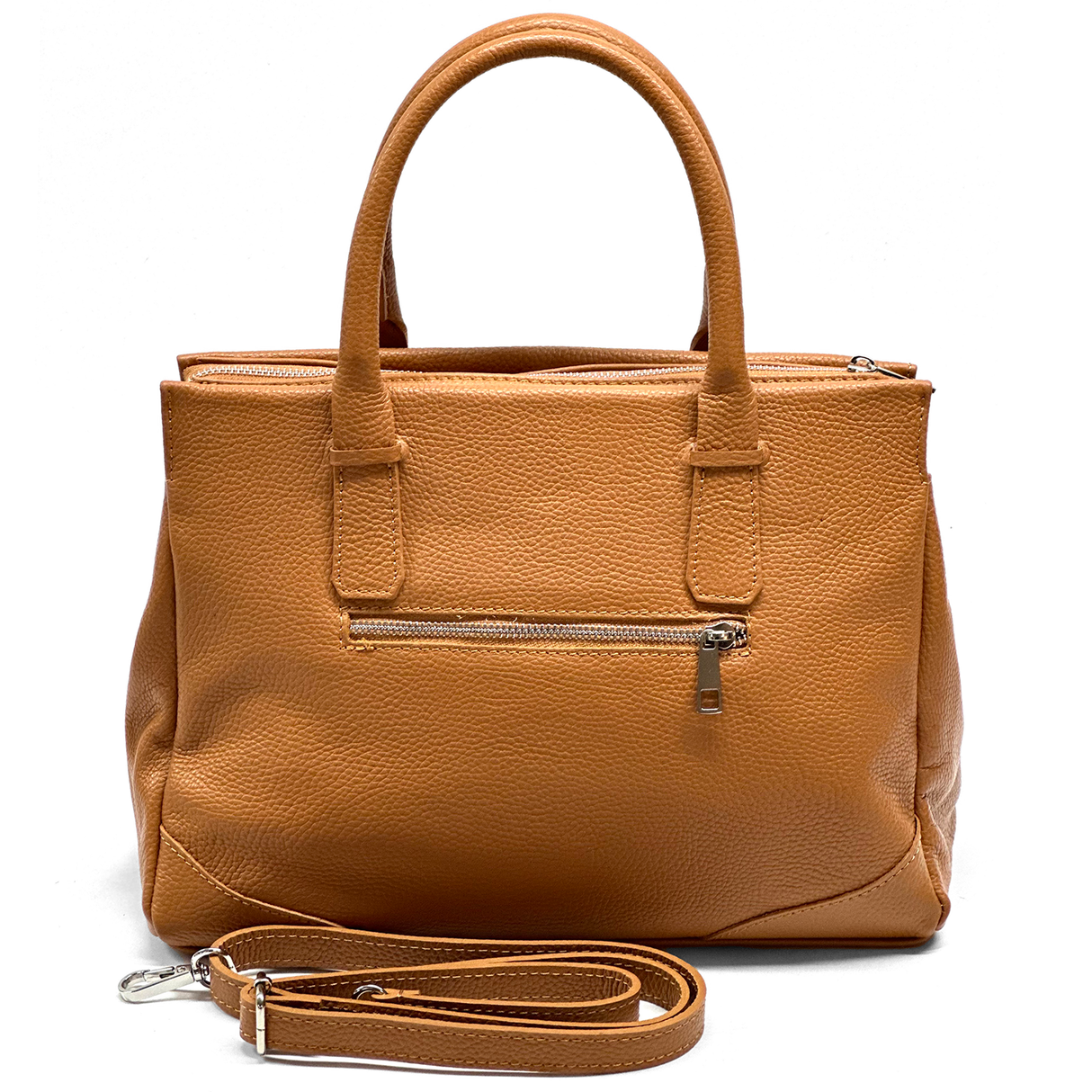 Női táska, természetes bőrből – téglabarna