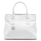 Női táska, természetes bőrből – fehér