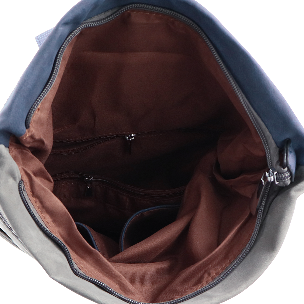 2 az 1-ben – Női hátizsák és táska sok zsebbel – szürke