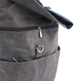 2 az 1-ben – Női hátizsák és táska sok zsebbel – szürke