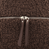 Plüss női hátizsák – sötétbarna