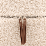 Plüss női hátizsák – bézs / téglabarna