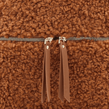 Plüss női hátizsák – téglabarna