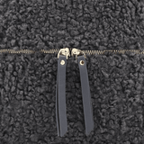 Plüss női hátizsák – szürke