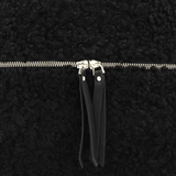 Plüss női hátizsák – fekete