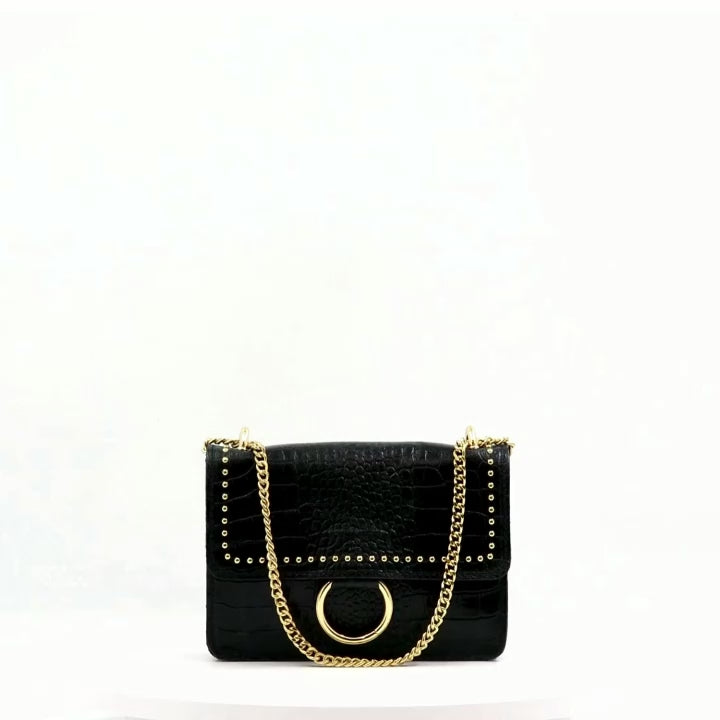 Női táska természetes bőrből - orchidea