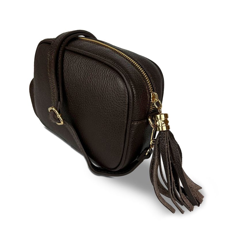 Bria természetes bőr válltáska - sötétbarna