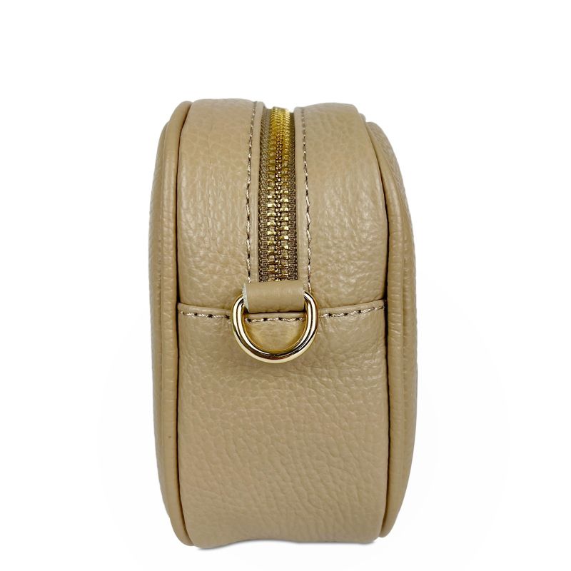 Válltáska természetes bőrből Bria - bézs