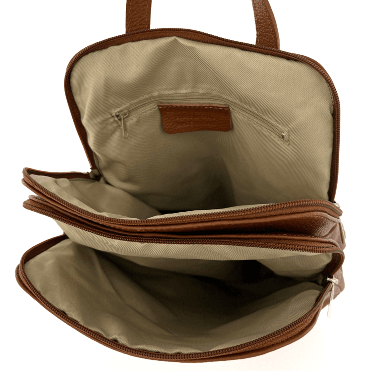 Női hátizsák természetes bőrből Terina - cserépbarna