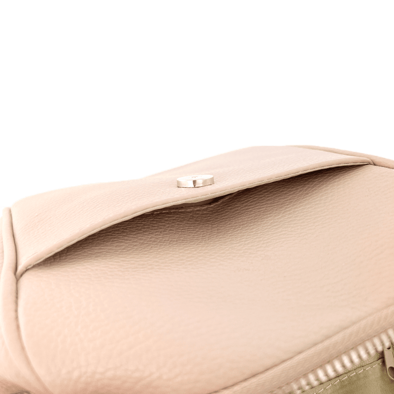 Női hátizsák természetes bőrből Venezia - rózsaszín