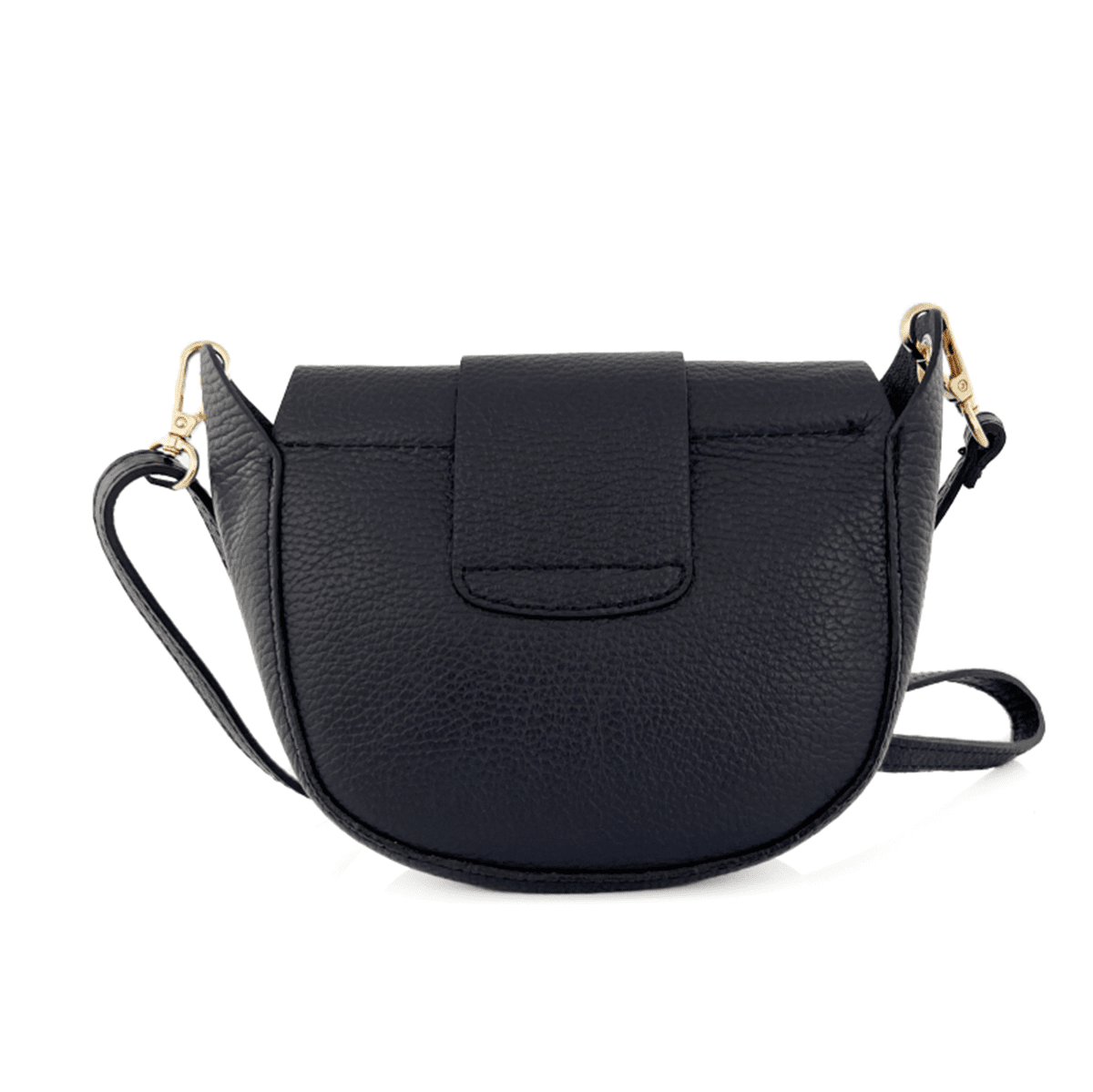 Leandra természetes bőr válltáska – sötétkék