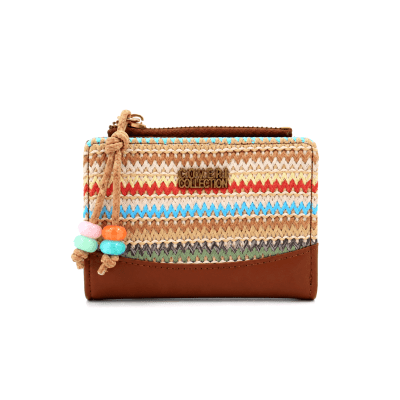 Raffia női pénztárca – barna