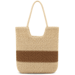 Raffia női táska típusú táska – fehér/sötétbarna
