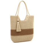 Raffia női táska típusú táska – fehér/sötétbarna