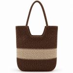 Raffia női táska típusú táska – fehér/sötétbarna