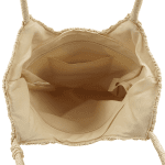 Raffia női táska típusú táska – fehér/sötétbarna