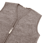 MeriBoo – Prémium női „Teddy Bear” mellény merinógyapjúból – greige