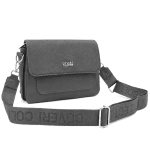 Női válltáska 3 rekesszel – fekete