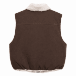 Diana & Co – Kifordítható női mellény műszőrmével – fekete/sötétbarna