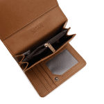 Női pénztárca krokodilmintával – étcsokoládébarna